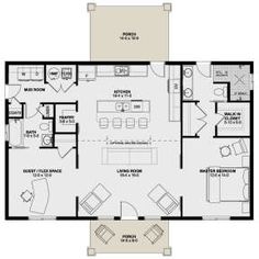 the floor plan for a two bedroom apartment with an attached kitchen and living room area