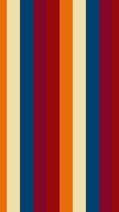 an orange, red and blue striped wallpaper pattern with vertical horizontal stripes in different colors