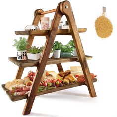 PRICES MAY VARY. Durable Construction: Made from acacia wood for long-lasting use and easy cleaning. Multipurpose Design: Features 3 tiers for serving charcuterie boards, cheese boards, and more. Easy Assembly: Detachable trays allow for convenient setup and transport. Oven and Dishwasher Safe: Can be used in the oven for heating or in the dishwasher for cleaning. Lightweight and Portable: Weighs just 3.75 pounds for easy carrying and storage. These serving dishes for entertaining measure: Colla Individual Charcuterie Board, Tier Serving Tray, 3 Tier Serving Tray, Farmhouse Party, Dessert Stands, Tiered Tray Stand, Cupcake Tiers Stand, Wooden Farmhouse, Cheese Board Set