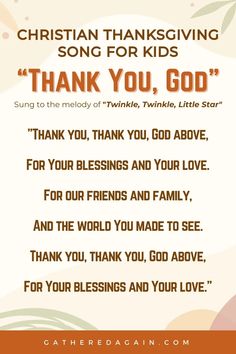 a card with the words thank you god