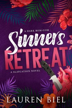 a book cover for sinn's retreat with flowers and plants on it, the title reads