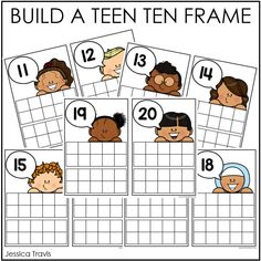 a printable worksheet for students to learn how to build a ten frame