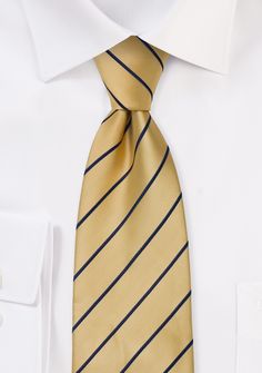 Elevate your formal ensemble with our exquisite Yellow and Navy Narrow Striped Necktie, a dapper accessory that effortlessly exudes sophistication. This vibrant combination of colors creates a striking contrast, perfect for adding a touch of personality to your ensemble. Whether you're donning a classic tuxedo for a black-tie affair or shopping for men's suits, this necktie is a versatile choice that complements various styles and occasions. It adds a refined touch to your attire, making it idea Classic Yellow Ties For Summer, Classic Yellow Ties For Office, Classic Yellow Wedding Tie, Necktie Outfit, Luxury Yellow Tie For Men, Luxury Yellow Ties For Men, Classic Tuxedo, Black Tie Affair, Yellow Stripes