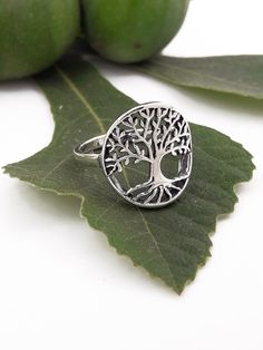 Solid Sterling Silver Beautiful Tree Of Life ring Design for woman. Nature-inspired Engraved Ring As A Gift, Nickel-free Engraved Round Ring As Gift, Nature-inspired Engraved Round Ring For Gift, Nature-inspired Engraved Ring For Gifts, Nickel-free Engraved Gift Ring, Silver Nature-inspired Engraved Ring As Gift, Nature-inspired Silver Engraved Ring As Gift, Nature-inspired Nickel Free Ring As Gift, Nature-inspired Nickel-free Ring As Gift