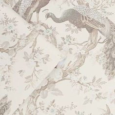 an image of a wallpaper with peacocks on it