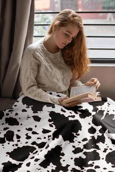 Cow Print Plush Blanket - BentleyBlueCo Cow Print Bedding, Cow Print Blanket, Cow Blanket, Farm Blankets, Cow Gifts, Gifts For Farmers, Cow Hide, Print Blanket, Bed Blanket