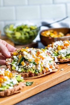 This Vegetarian Tostadas Recipe is ready in only 30 minutes and can be customized for everyone in the family. These are packed with veggies, avocado, beans and slaw for a tasty and healthy combo! Tostadas Recipes, Vegetarian Tostadas, Tostadas Recipe, Tostada Recipes, Cilantro Recipes, Flavorful Meals, Vegetarian Mexican, Vegetarian Tacos, Vegetarian Dinners