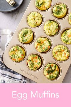 egg muffins with broccoli and carrots in the middle