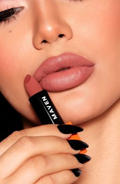 This luxurious lipstick features soft-focus pigments and a 3D polymer that locks in color. | Maven Lipstick in Thrills by Fashion Nova Luxury Lipstick, Beauty Lipstick, Review Fashion, Soft Focus, Lingerie Accessories, Beauty Body, Womens Loungewear, Beauty Shop, Body Skin Care