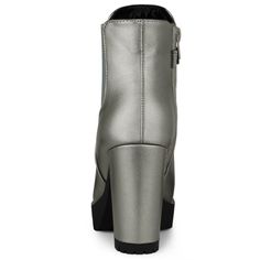 Designed with zipper closure, this boot allows you to wear it on and off easily. These platform booties have a chunky heel to add a touch of height and style to your everyday look. You can pair it with a dress or pair of pants for a charming look. It must-have in every 's closet! It's a good choice for Christmas Day and role-playing. Lace Up Block Heel, Heeled Chelsea Boots, Chunky Heel Ankle Boots, Platform Block Heels, Closed Toe Shoes, Block Heel Ankle Boots, Faux Leather Heels, Chunky High Heels, Chelsea Ankle Boots