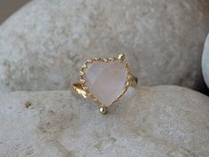 Rose Quartz Ring, Heart Shaped Ring, Anniversary Gift for Wife Gift, Soft Pink Gemstone Ring, Pink Gemstone Ring, Rose Quartz Heart Ring Gold filled Quartz Ring heart shaped ring, perfect anniversary gift for wife. Metal: 14K Gold Filled Gemstone: Quartz Ring Size: All US Sizes Heart Size: 13mm x 13mm The ring will be packed in a gift box. FOR MY RINGS COLLECTION HERE: https://www.etsy.com/il-en/shop/rebekajewelry?section_id=14282915&ref=shopsection_leftnav_9 TO GET TO MY SHOP: https://www.e Heart Shaped Crystal Wedding Ring, Valentine's Day Wedding Crystal Heart Ring, Valentine's Day Wedding Crystal Heart Cut Ring, Heart Cut Crystal Ring For Valentine's Wedding, Wedding Fine Jewelry Heart-shaped Crystal Ring, Heart-shaped Rose Gold Ring With Gemstone, Rose Gold Heart-shaped Gemstone Ring, Wedding Heart-shaped Crystal Ring Fine Jewelry, Pink Gemstone Heart Ring For Wedding