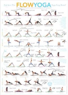 the flow yoga poster shows how to do it