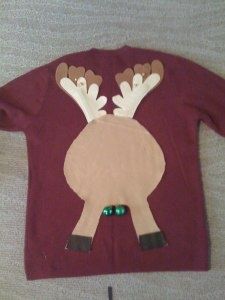 a t - shirt that has been made to look like a reindeer