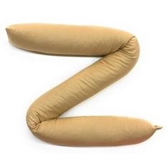 two pillows shaped like the letter s on a white background with clipping for text