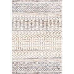 a white and blue rug with an abstract design on the bottom, in front of a white background