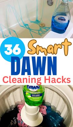 the inside of a washing machine with text overlay that says smart dawn cleaning hacks