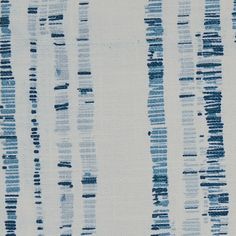 a blue and white striped pattern on fabric