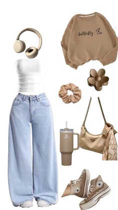 Cute Outfits For The City, Find My Outfit Aesthetic, Comfortable But Cute Outfits, Nice Styles Outfit Ideas, Light Clothes Aesthetic, Clothes For School Aesthetic, Outfit Ideas For Teen Girls Aesthetic, Astetic Outfits Girl, 2017 Aesthetic Outfits