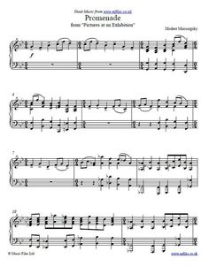 sheet music for piano with notes