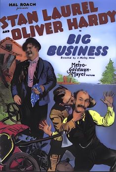 BIG BUSINESS MOVIE POSTER *2X3 FRIDGE MAGNET* CLASSIC STAN LAUREL OLIVER HARDY