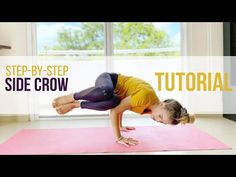 Arm Balances Yoga, Side Crow Yoga, Crow Yoga Pose, Side Crow Pose, Crow Yoga, Pose Tutorial, Yoga Arm Balance, Side Crow