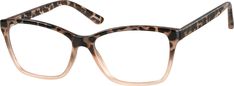 These fashionable cat-eyes will give even the most basic outfit some pop. Made with lightweight TR90 plastic the medium-sized translucent eyeglasses features spring hinges for added comfort. It has a glossy finish and comes in the following color options: iris (with patterned temple arms) champagne safari and tiger lily. | Zenni Women's Cat-Eye Prescription Eyeglasses Brown Tiger Print TR Zenni Optical Glasses Woman, Oval Almond Nails, Zenni Optical Glasses, Optical Glasses Women, Glasses Ideas, Brown Tiger, Cat Eye Glasses Frames, Eye Prescription, Rectangle Glasses