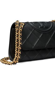 Tory Burch Soft Fleming Small Convertible Leather Shoulder Bag | Nordstrom Luxury Black Quilted Wallet On Chain, Designer Quilted Leather Wallet On Chain, Luxury Quilted Leather Wallet On Chain, Classic Quilted Evening Wallet On Chain, Classic Quilted Wallet On Chain For Evening, Elegant Quilted Wallet On Chain Crossbody, Timeless Quilted Leather Shoulder Bag, Tory Burch Soft Fleming, Signature Quilts