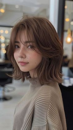 Mushroom Haircut Women, Bangstyle Hair Short, Cool Tone Brunette, Cool Tone Brown Hair, Brunette Tones, Mushroom Brown, Hair Mistakes, Asian Short Hair, Short Hair With Bangs