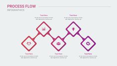 Zig-Zag Process Flow Infographic Template Flow Infographic, Process Presentation, Infographic Presentation, Presentation Slides Templates, Clipart Design, Templates Downloads