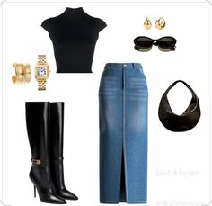 Effortlessly Chic Outfits, Streetwear Fashion Women, Jeans Rock, Outfits Casuales, Cute Casual Outfits