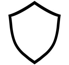 a black and white image of a shield