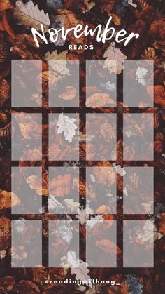 the cover for november reads, with leaves on it and text reading'reading nothing '