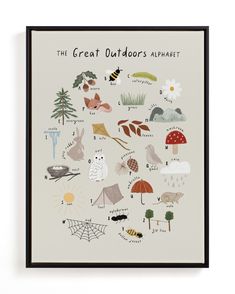 As an artist and a mother, "The great outdoors alphabet" is a heartfelt celebration of the enchanting moments spent outdoors with my curious son. Each letter of the alphabet unfolds into a world of discovery, inspired by the treasures we've stumbled upon during our nature-filled escapades. From the whimsical "A" of acorns to the fun filled "Z" of zip line, this piece encapsulates the wonders of the great outdoors. Map Creator, Babe Cave, Zip Line, Jack Rabbit, Children's Art, The Alphabet, Great Outdoors, A Mother, An Artist