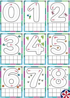 the number nine worksheet for children to learn numbers and counting them in this printable