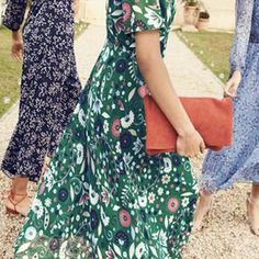 Boden Floral Maxi Dress, Size: S (Or 4), Brand New Boden Womens Dresses, Spring Maxi Dress For A Date, Spring Date A-line Dress, Midi Dress For Garden Party Dress Down, Green Floral Dress For Casual Occasions, Feminine Green Midi Dress For Casual Occasions, Feminine Green Midi Dress For Casual Wear, Boden Dress, Embroidered Maxi Dress