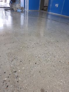 the floor is clean and ready to be used in this building's office space