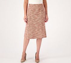 Fitted with a fluted shape and flattering on every figure, this tweed pull-on pencil skirt will leave you looking polished and feeling oh-so profesh for in-office presentations, Sunday brunch in the big city, or in-person job interviews (fingers crossed!). From Isaac Mizrahi Live!TM. Jacquard Pencil Skirt, Job Interviews, The Big City, Fingers Crossed, Isaac Mizrahi, Crossed Fingers, Sunday Brunch, Princess Seam, Big City