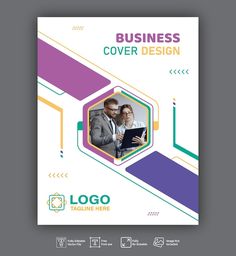 a brochure with a man and woman working on a laptop in front of them