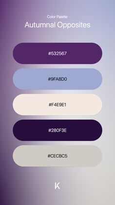 an iphone screen with the text, color palettes for autumn opposites on it