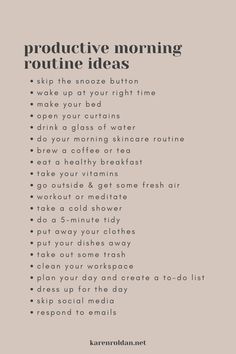 Create A Morning Routine, Morning Routine Ideas, Productive Morning Routine, Routine Ideas, A Morning Routine, Life Abroad, Productive Morning, Practical Advice, Morning Routine