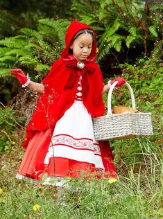 Little Red Riding Hood Costume, Riding Hood Costume, Gloves Dress, Peasant Style Dress, Costume For Girls, Red Riding Hood Costume, Tulle Underskirt, Chasing Fireflies, Under The Skirt