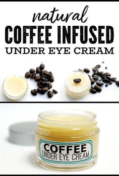 DIY Coffee Eye Cream: A Natural Puffy Eyes Remedy for Natural Beauty. Make this DIY coffee eye cream as a remedy for puffy eyes. Made with homemade coffee infused oil to help tighten skin and reduce under eye puffiness, this coffee under eye cream can also help reduce the appearance of dark circles, wrinkles & fine lines associated with aging. Not only is this DIY coffee eye cream for eye puffiness easy to make, this beauty hack also saves you money over time. #puffyeyesremedy Coffee Infused Oil, Coffee Eye Cream, Puffy Eyes Remedy, Dark Under Eye Circles, Dark Circle Remedies