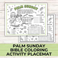 the palm sunday bible coloring activity sheet