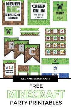 the free minecraft party printables are perfect for any minecraft fan in your life