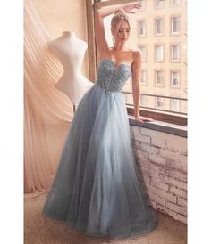 Tulle Skirt Dress, Light Blue Prom Dress, Smoky Blue, Gold Prom Dresses, Cinderella Divine, Prom Dress Plus Size, Prom Ball Gown, Burgundy Prom Dress, Embroidered Bodice