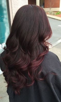 Red Tint Hair, Red Balayage Hair, Balayage Hair Caramel, Black Hair Balayage, Red Hair Inspo, Wine Hair, Cherry Hair, Hair Tint