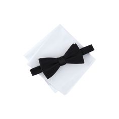 Look your absolute best with this pre-tied bowtie set from Bespoke. Look your absolute best with this pre-tied bowtie set from Bespoke. Includes bowtie and pocket square Solid design Pre-tied for easy on-and-offFABRIC & CARE Polyester Spot clean only Imported Size: One Size. Color: Black. Gender: male. Age Group: adult. Dapper Adjustable Accessories For Black Tie Events, Dapper Adjustable Bow For Black Tie Events, Adjustable Black Ribbon Bow For Black Tie Events, Adjustable Dapper Bow For Black Tie Events, Classic Black Bow Tie For Gift, Classic Black Bow Tie As Gift, Classic Black Bow Tie Gift, Adjustable Dapper Tie For Black Tie Occasions, Black Adjustable Suit And Tie Accessories With Satin Bow