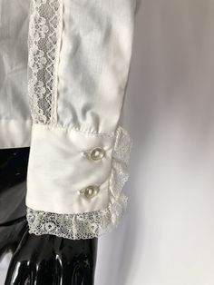 Super stunning. Immaculate. She's the lovechild of a white button down and a tuxedo shirt. She would be amazing with high -waisted slacks or bell bottom pants. Size 38- (6 in US) Made by Melray Made of polyester and cotton High Waisted Slacks, Tuxedo Shirt, Be Amazing, Tuxedo Shirts, Bell Bottom Pants, White Button Down, Bell Bottom, Bell Bottoms, Button Downs