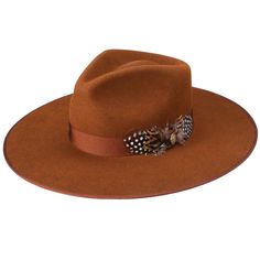 With a wide, flat brim, the Midtown Wide Flat Brim Hat is a rakish hat that, true to its name, exudes city style. Made in Texas from firm high-quality felt, it features a grosgrain ribbon hat band accented by a bold feather accent. On the interior, an absorbent Dri-Lex sweatband ensures it’s as comfortable as it is stylish. Made by Stetson Handmade in Garland, Texas Quality Wool Felt Center Pinch Front Crown Grosgrain Hatband Dri-Lex Sweatband Satin Liner Brim: 3 3/4” Crown: 4 1/2” Dobbs Hats, Fedora Hat Outfits, Bailey Hats, Kangol Hats, Flat Brim Hat, Stetson Hat, Wide Brim Fedora, Western Hats, Outfits With Hats