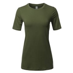 a women's green t - shirt with short sleeves